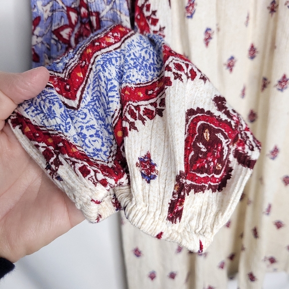 BILLABONG Women's Boho Print, Just Like You, Long Sleeve Dress MEDIUM - Picture 7 of 13